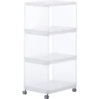 3 Tier Storage Shelf on Wheels - Clear by Muji, image 3