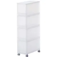 4 Tier Storage Drawers on Wheels - Clear by Muji, image 3
