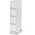 4 Tier Storage Drawers on Wheels - White Grey by Muji, image 4