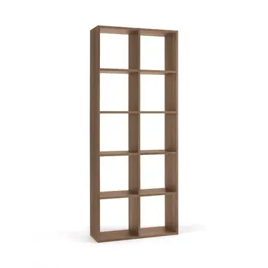 Walnut Cube Shelving Unit 5-Tier 10x2 - Walnut Veneer product