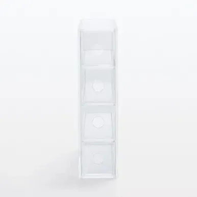 Acrylic Glasses Holder with 4 Drawers - Clear, Acrylic alternate view