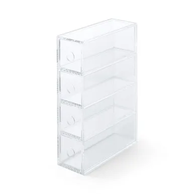 Acrylic Glasses Holder with 4 Drawers - Clear, Acrylic product