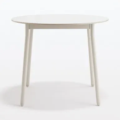Aluminium Square Dining Table - Light Grey, Aluminium alternate view