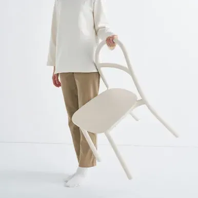 Aluminium Stackable Chair - Light Grey, Aluminium alternate view