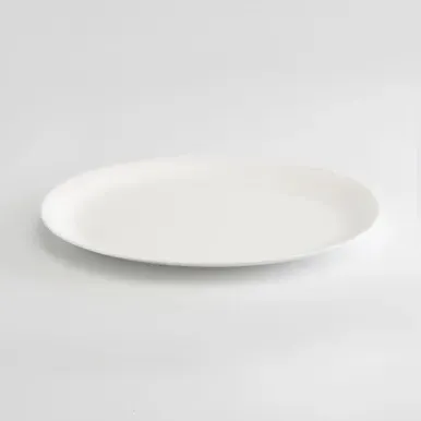 Bone China Oval Plate by Muji