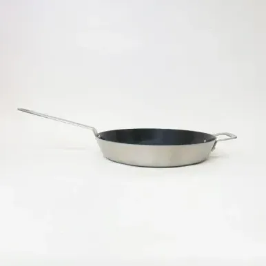 Ceramic Coated Frying Pan Ø32cm with Side Handle - Stainless Steel by Muji, image 2