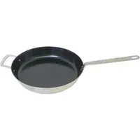 Ceramic Coated Frying Pan Ø32cm with Side Handle - Stainless Steel by Muji, image 3
