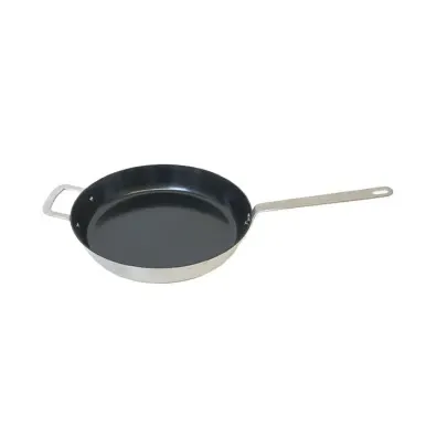 Ceramic Coated Frying Pan Ø32cm with Side Handle - Stainless Steel by Muji