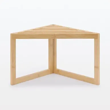 Bamboo 1-Tier Corner Shelf Unit - Bamboo alternate view