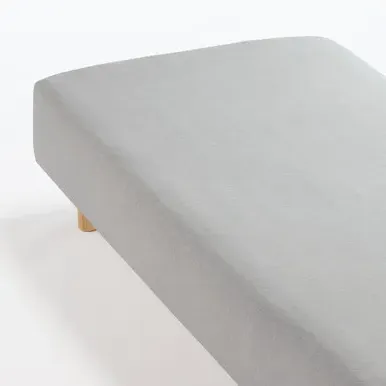 Cotton Jersey Large Double Fitted Sheet - Melange Navy product