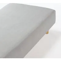 Cotton Jersey Super King Fitted Sheet - Melange Navy by Muji, image 3