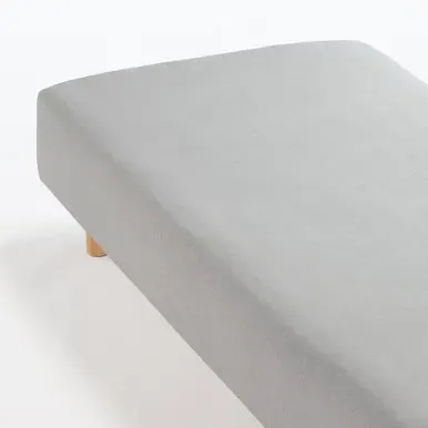Cotton Jersey Super King Fitted Sheet - Melange Navy by Muji