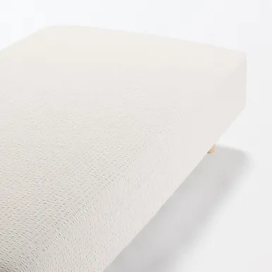 Cotton Seersucker Single Fitted Sheet - Beige, Cotton product