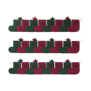 Felt Hanging Advent Calendar - Red/Green product