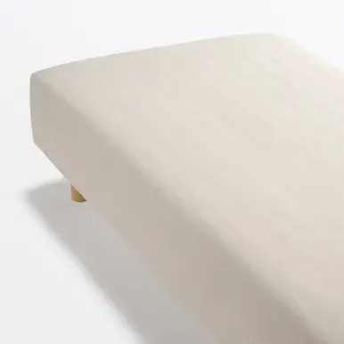 Flannel Cotton Double Fitted Sheet - Navy by Muji
