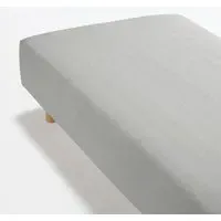 Flannel Cotton Large Double Fitted Sheet - Grey by Muji, image 3