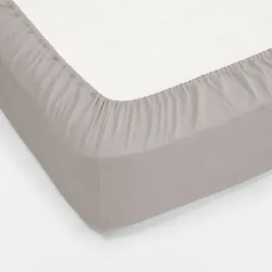 Flannel Cotton Single Fitted Sheet - Green by Muji, image 2