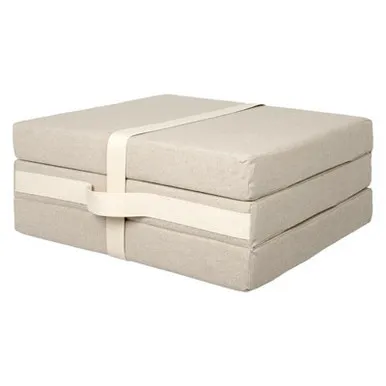 Foldable Guest Mattress Single - Beige, Linen Cotton product