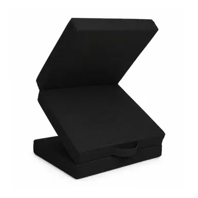 Foldable Guest Mattress Single - Black, Linen Cotton by Muji, alternate view