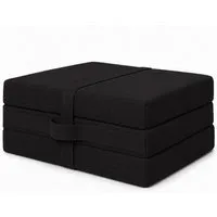 Foldable Guest Mattress Single - Black, Linen Cotton by Muji, image 3