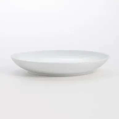 Hakuji Round Plate - White, Porcelain by Muji, alternate view