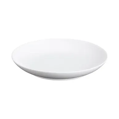 Hakuji Round Plate - White, Porcelain by Muji