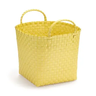 Hand-Woven Medium Storage Basket - Blue, Recycled Polypropylene product