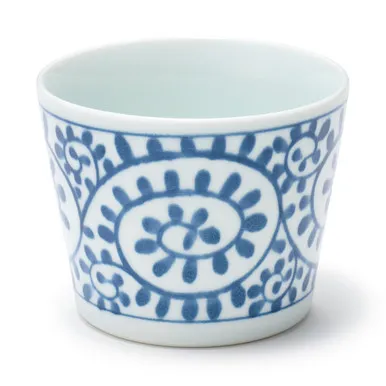 Hasami Ware Sake Cup - Arabesque Pattern product