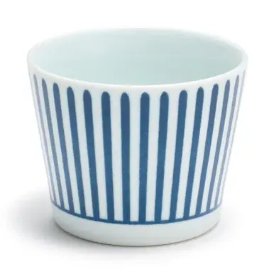 Hasami Ware Sake Cup - Fan Stripe Pattern product