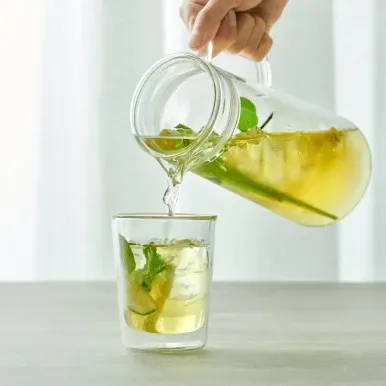 Heatproof Glass Pot 1L with Lid and Spout - Transparent by Muji, image 2