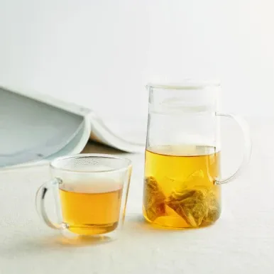Heatproof Glass Pot 700ml with Lid and Spout - Transparent by Muji, image 2