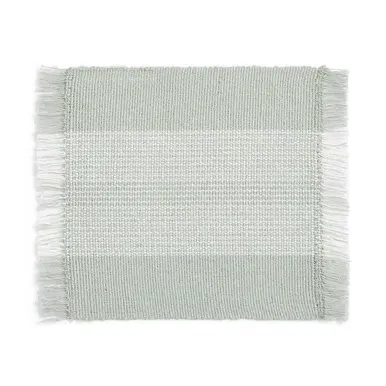 Indian Cotton Woven Ribbed Coaster - Charcoal Grey product