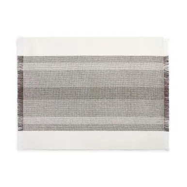 Indian Cotton Woven Ribbed Placemat - Charcoal Grey product
