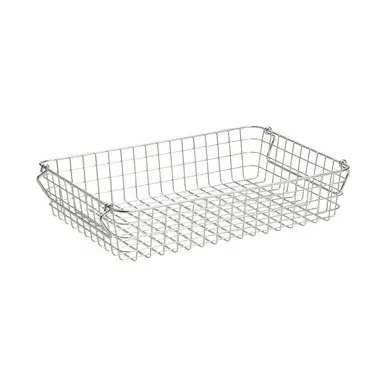 Wire Storage Basket with Handles - Stainless Steel by Muji