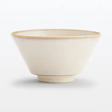 Mino Ware Rice Bowl - White by Muji, alternate view
