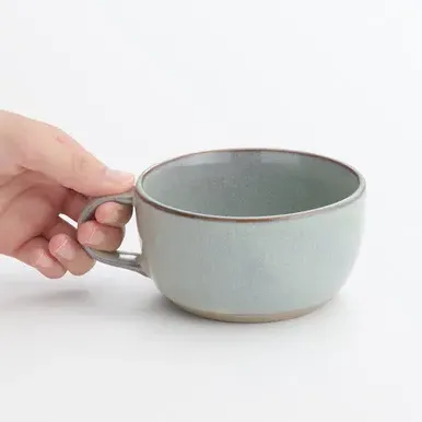 Mino Ware Soup Cup - Blue Grey by Muji, image 2