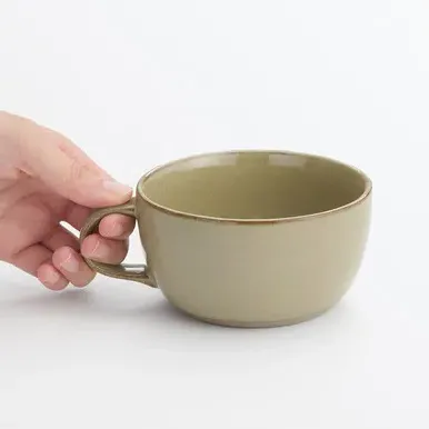 Mino Ware Soup Cup - Dark Beige by Muji, image 2