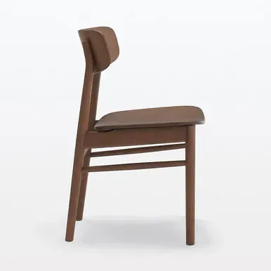 MUJI Round Leg Chair - Brown Oak alternate view
