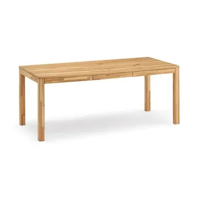 Natural Oak Dining Table with Drawer - Oak product