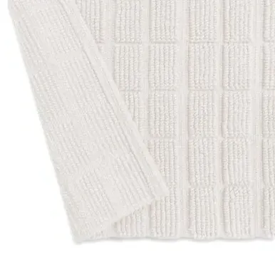 Organic Cotton Pile Bath Mat Squares - Blue by Muji, image 2