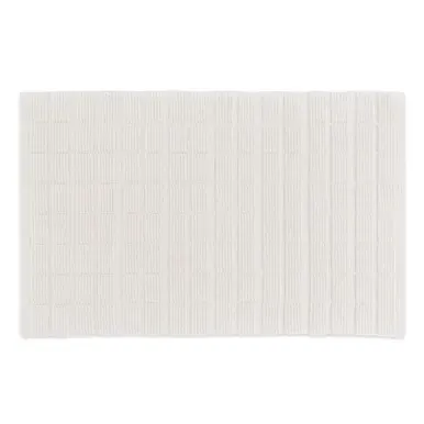 Organic Cotton Pile Bath Mat Squares - White by Muji