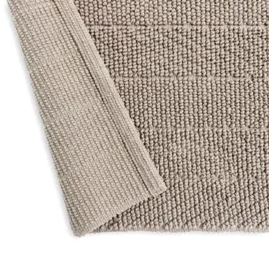 Organic Cotton Pile Bath Mat Zigzag - Green by Muji, image 2