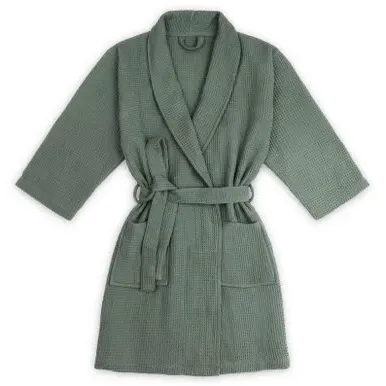 Organic Waffle Cotton Dressing Gown S-M - White, Cotton by Muji