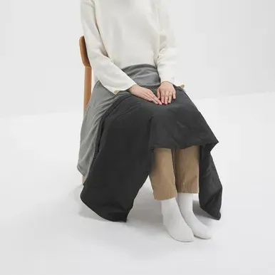 Packable Quilted Multi-Purpose Blanket - Green by Muji