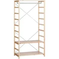 Pine Shelving Unit with Clothes Rail - Pine by Muji, image 3