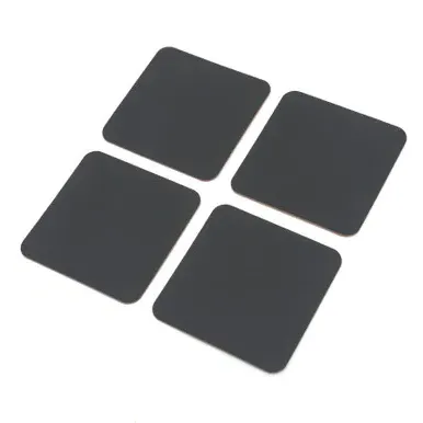Recycled Leather Coasters Set of 4 - Graphite alternate view