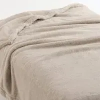 Recycled Warm Fibre Extra-Warm Queen Blanket - Dark Beige by Muji, image 3