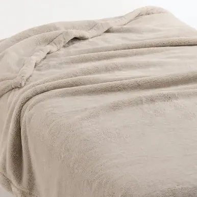 Recycled Warm Fibre Extra-Warm Queen Blanket - Dark Beige by Muji