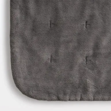 Recycled Warm Fibre Quilted Rug - Charcoal Grey, Polyester by Muji