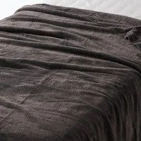 Recycled Warm Fibre Single Blanket - Ivory, Recycled Polyester by Muji, image 3